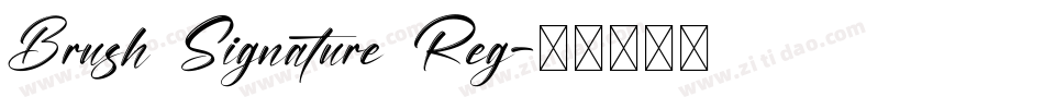 Brush Signature Reg字体转换